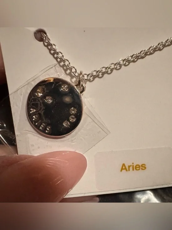 Vera Bradley Aries Zodiac Constellation Necklace (Silver) - NWT - Picture 4 of 5